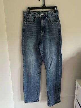 SHEIN High-Waist Straight Leg Jeans